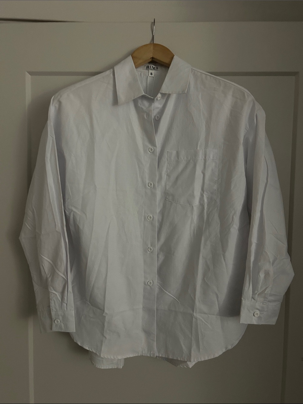 BLENCA WHITE BUTTON DOWN SHIRT TOP BLOUSE SIZES S M L NWT